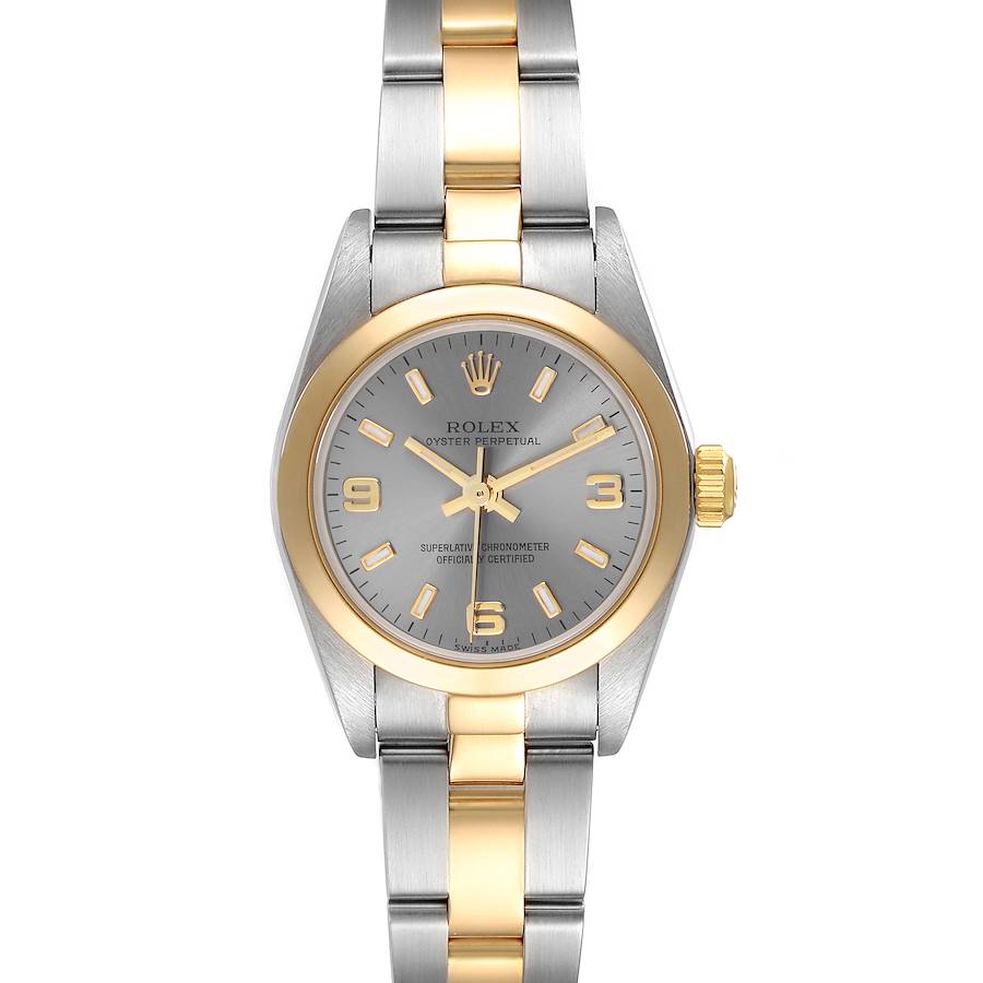 Rolex Oyster Perpetual Nondate Steel Yellow Gold Ladies Watch 76183 SwissWatchExpo