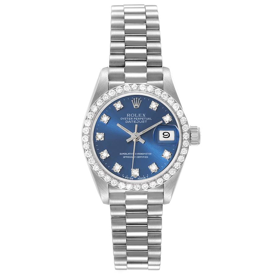 Sale! Rolex Blue Date 18k White Gold Ladies Watch Rolex Day-Date II in 18kt White Gold | Grey Market Watches  main image 3