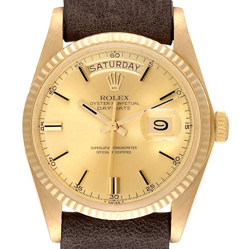 Photo of Rolex President Day-Date 18k Yellow Vintage Gold Mens Watch 1803