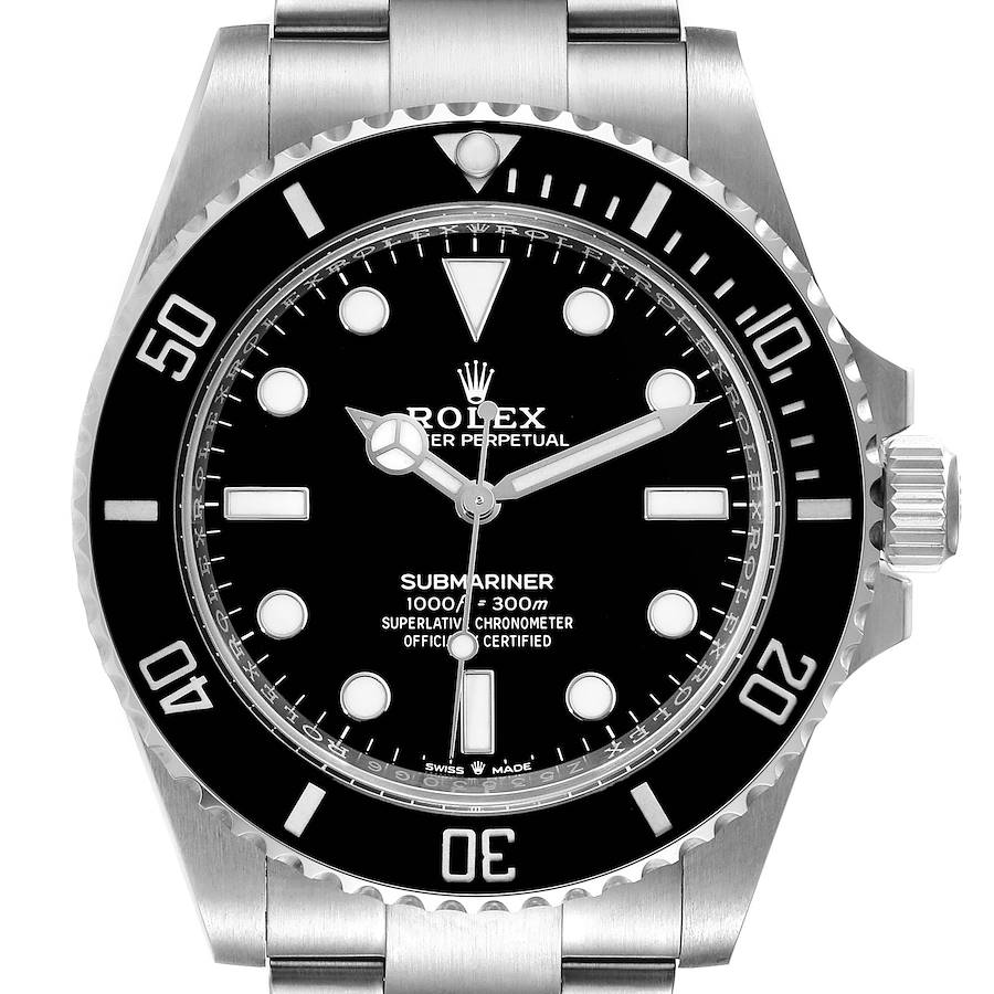 Rolex Submariner Non-Date Ceramic Bezel Steel Mens Watch 124060 Unworn SwissWatchExpo