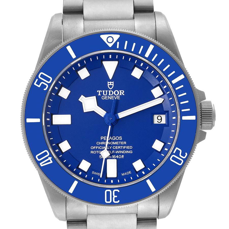 Tudor Pelagos Blue Dial Automatic Titanium Mens Watch 25600T Box Card SwissWatchExpo