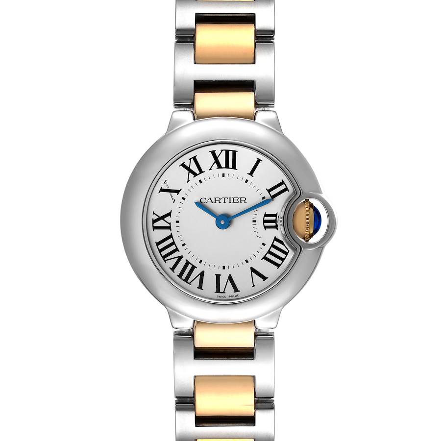 Cartier Ballon Bleu 28mm Steel Yellow Gold Ladies Watch W69007Z3 SwissWatchExpo