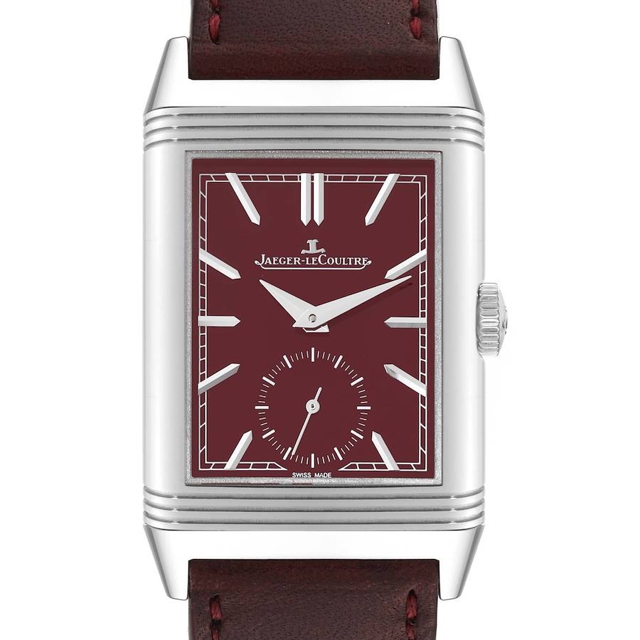 Jaeger LeCoultre Reverso Tribute Steel Mens Watch 214.8.62 Q397846J Box Papers SwissWatchExpo