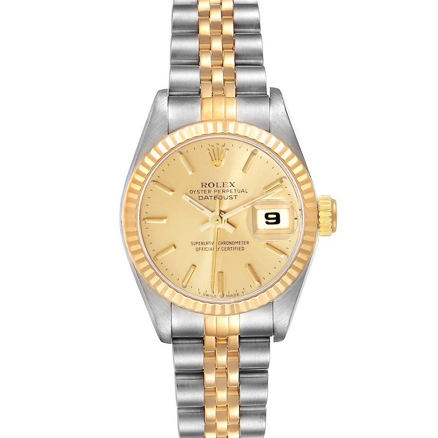 Rolex Datejust Steel Yellow Gold Ladies Watch 69173 Box Papers SwissWatchExpo