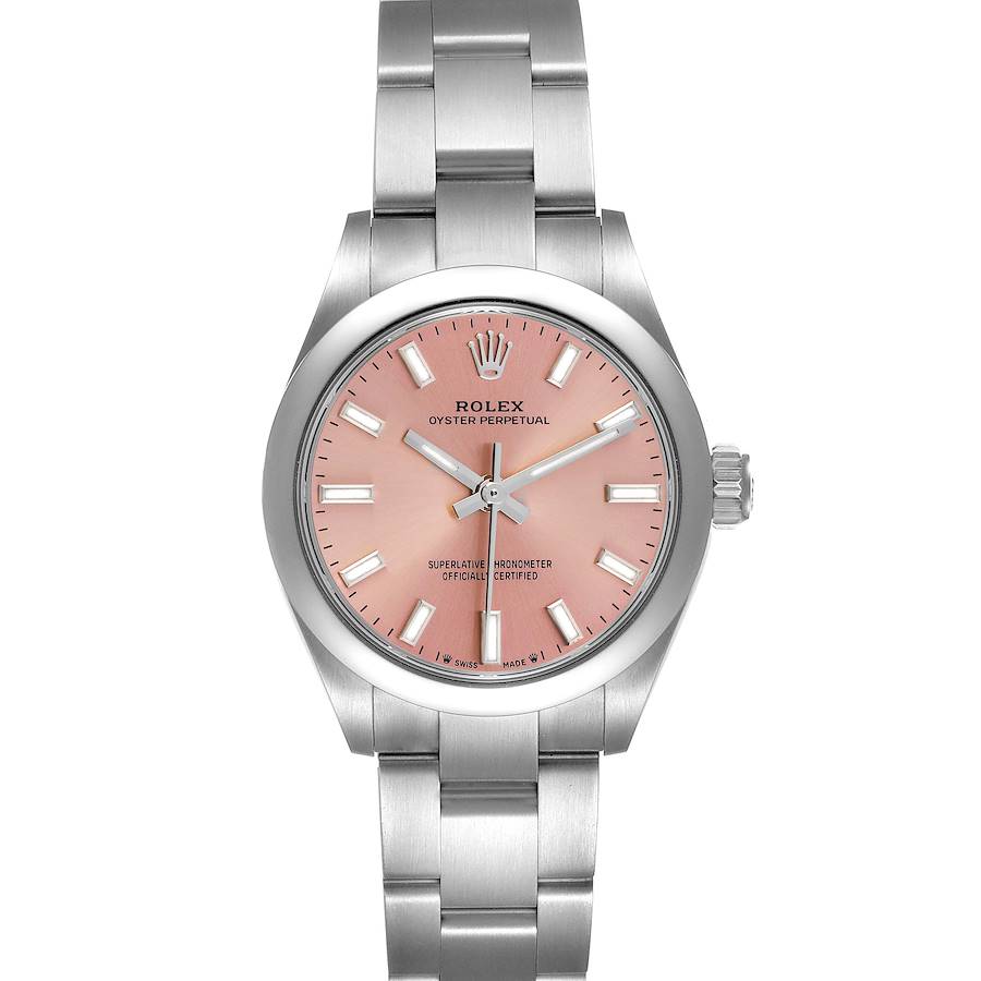 Rolex Oyster Perpetual Pink Dial Steel Ladies Watch 276200 Box Card SwissWatchExpo