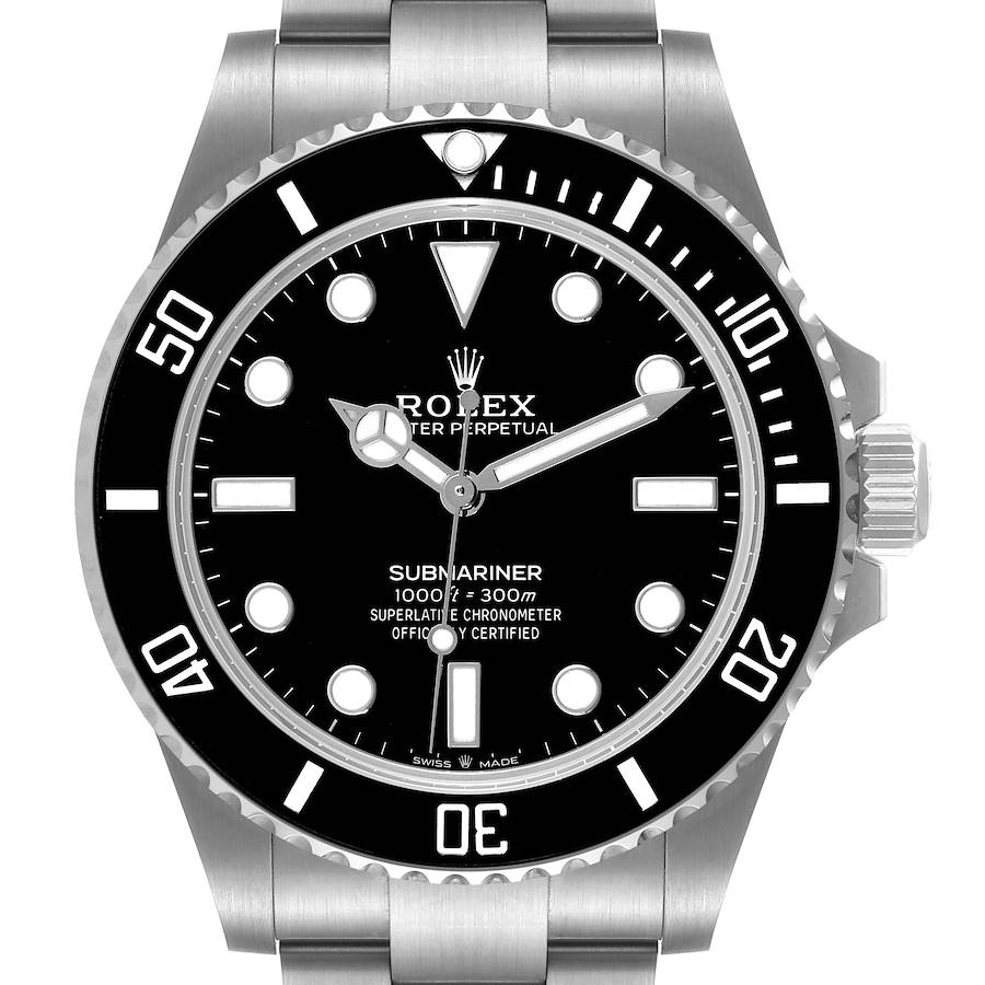 Rolex Submariner Non-Date Ceramic Bezel Steel Mens Watch 124060 Box Card SwissWatchExpo