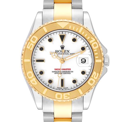 Photo of Rolex Yachtmaster Midsize Steel Yellow Gold Mens Watch 168623 Box Papers