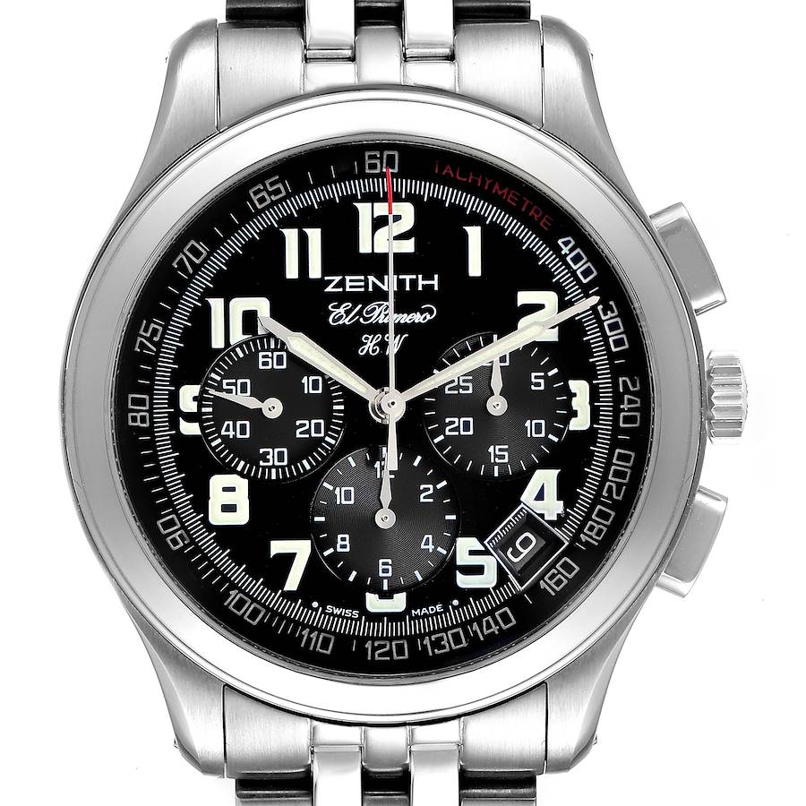 Zenith El Primero Handwound Cronograph Mens Watch 02.0500.420 Box Card SwissWatchExpo
