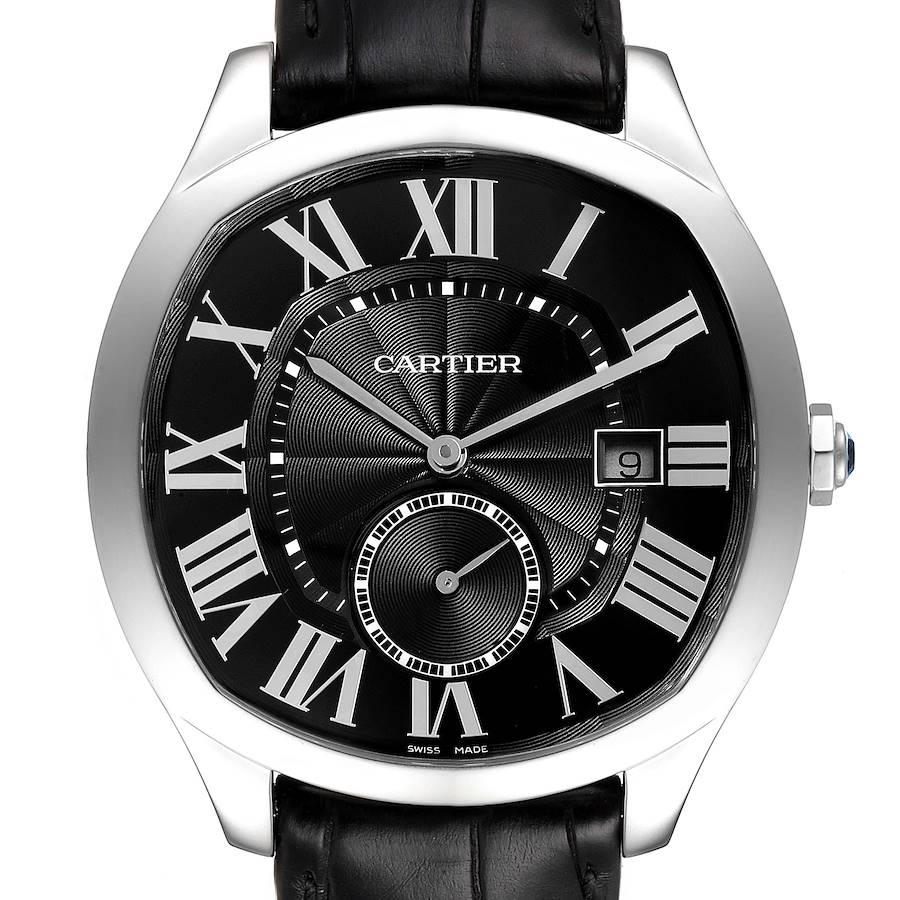 Cartier Drive de Cartier Black Dial Steel Mens Watch WSNM0009 Unworn SwissWatchExpo