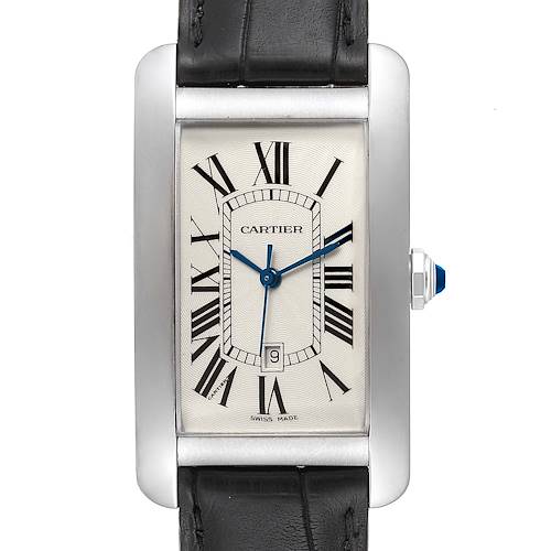 Photo of Cartier Tank Americaine 18K White Gold Large Mens Watch W2603256