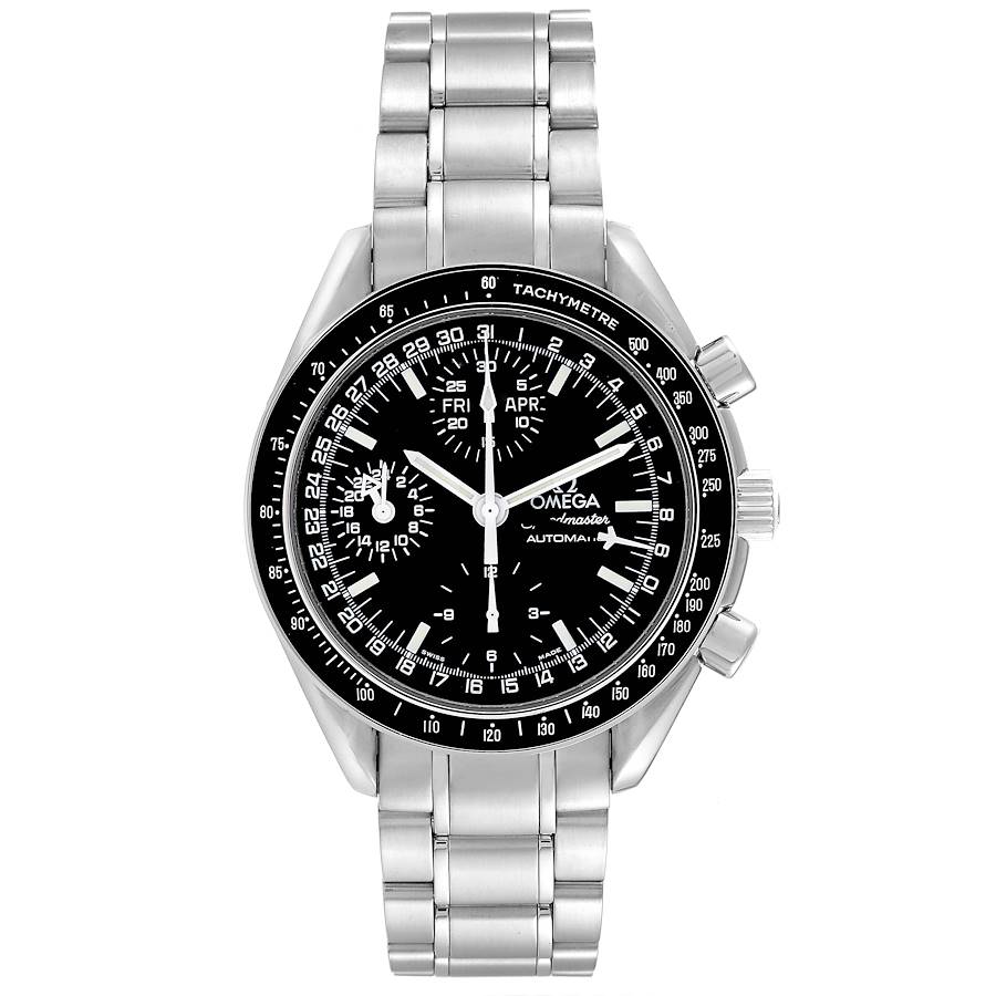 Omega Speedmaster Day Date Black Dial Automatic Mens Watch 3520.50.00 Box Card SwissWatchExpo