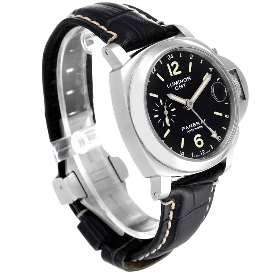 Panerai Luminor GMT 40mm Steel Mens Watch PAM00244 Box Card