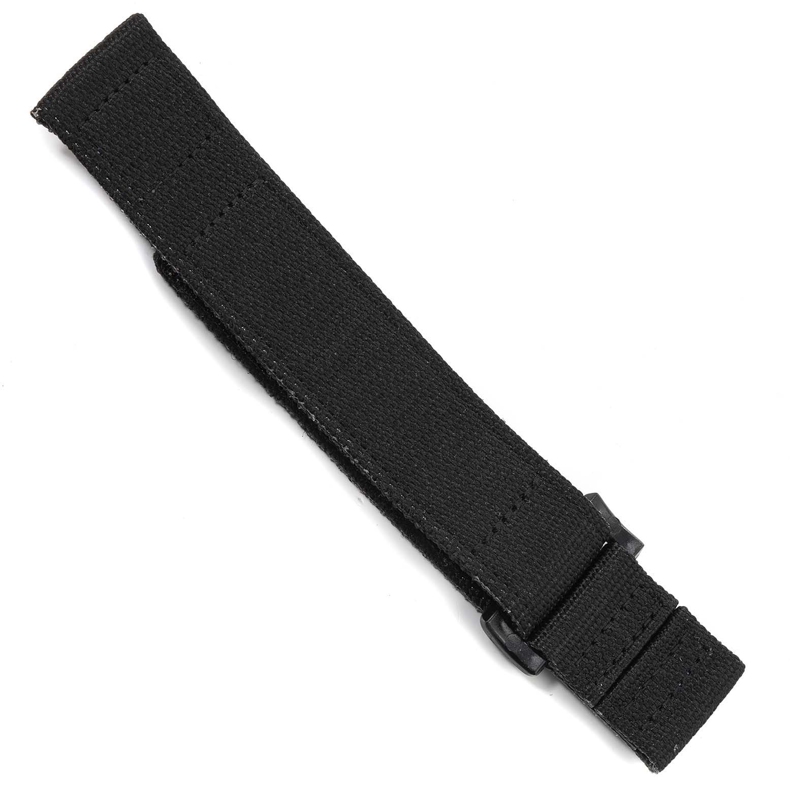 This image shows a black fabric strap for the Panerai Submersible PAM00973 Men's Stainless Steel Black Dial PAM00973 Men's Stainless Steel Black Dial watch, featuring stitched detailing.