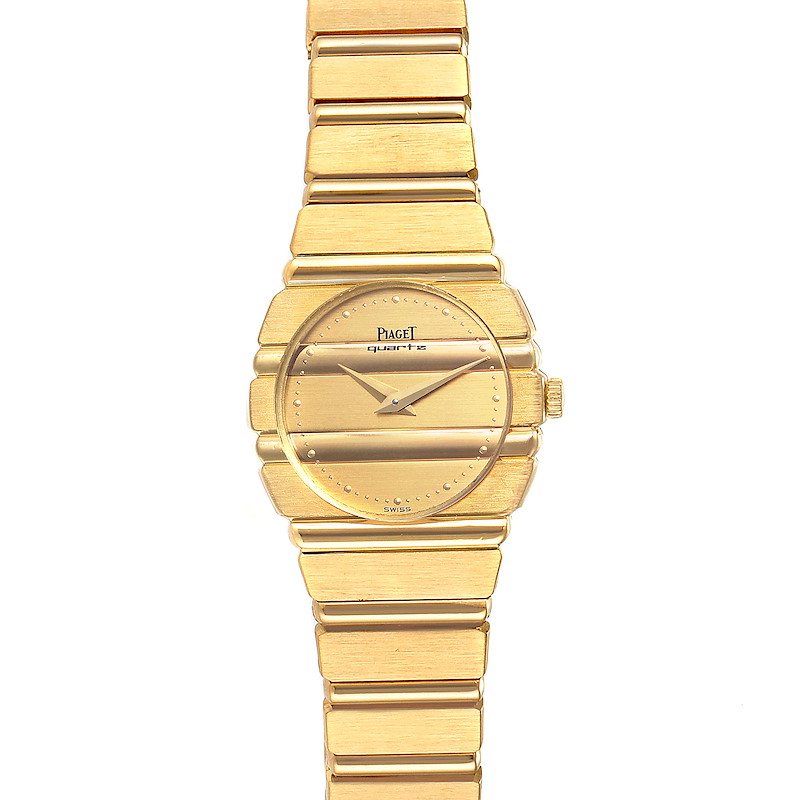 Piaget Polo 18K Yellow Gold Champagne Dial Quartz Ladies Watch C701 SwissWatchExpo