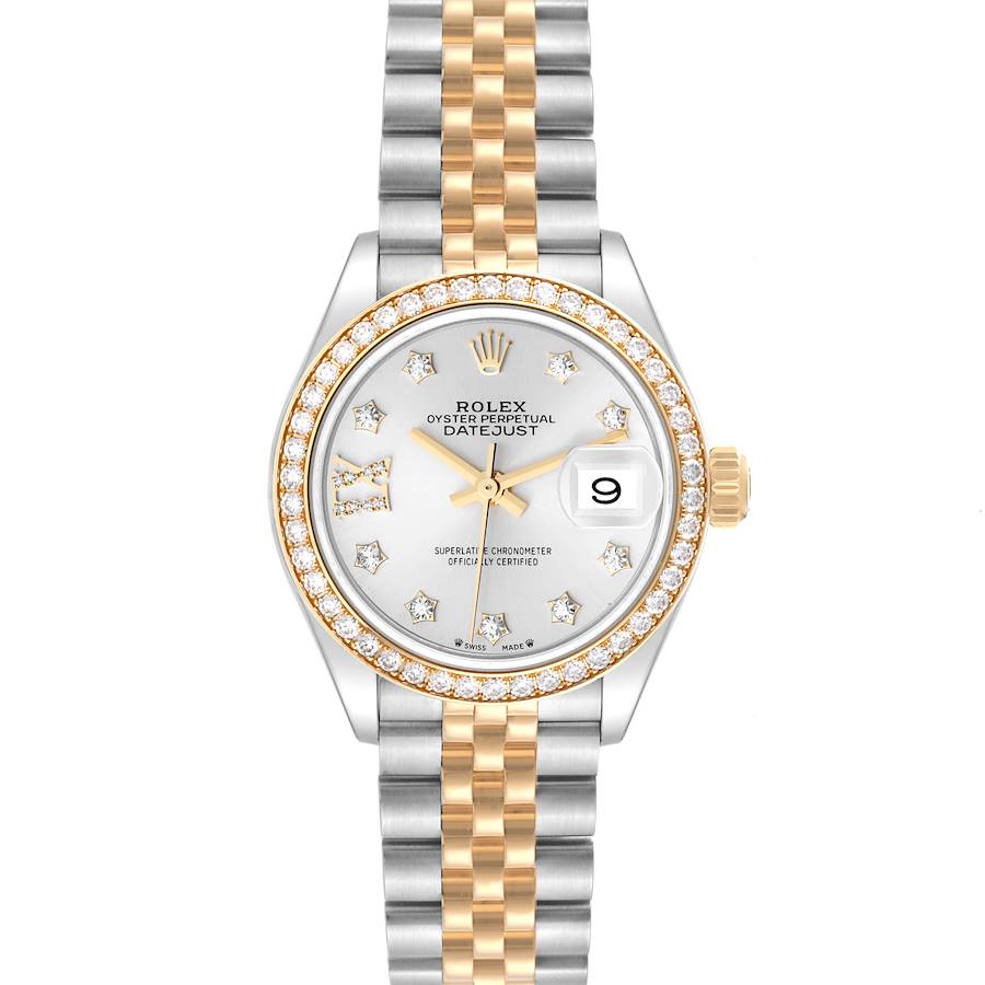 Rolex Datejust 28 Steel Yellow Gold Diamond Ladies Watch 279383 SwissWatchExpo