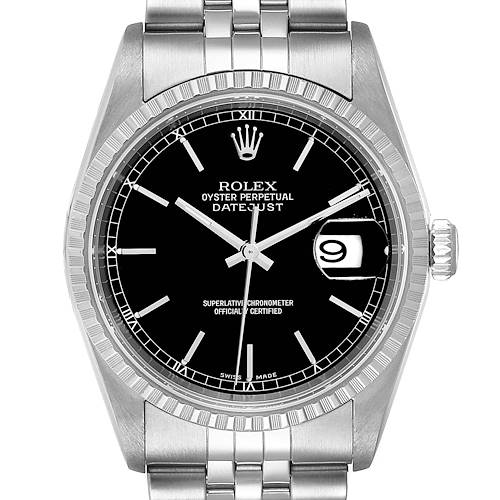 Photo of Rolex Datejust 36mm Black Dial Jubilee Bracelet Steel Mens Watch 16220