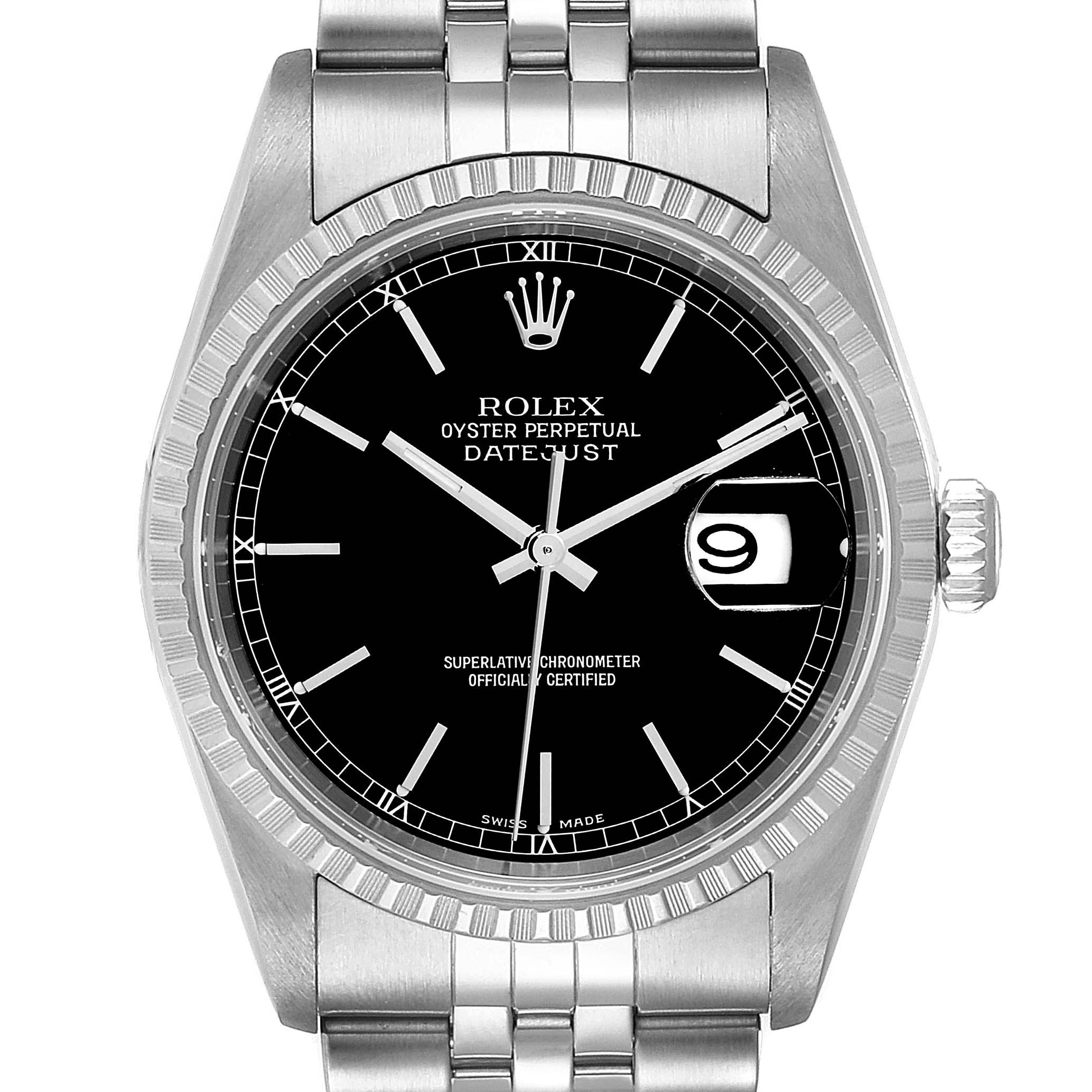 rolex datejust 36 black dial jubilee