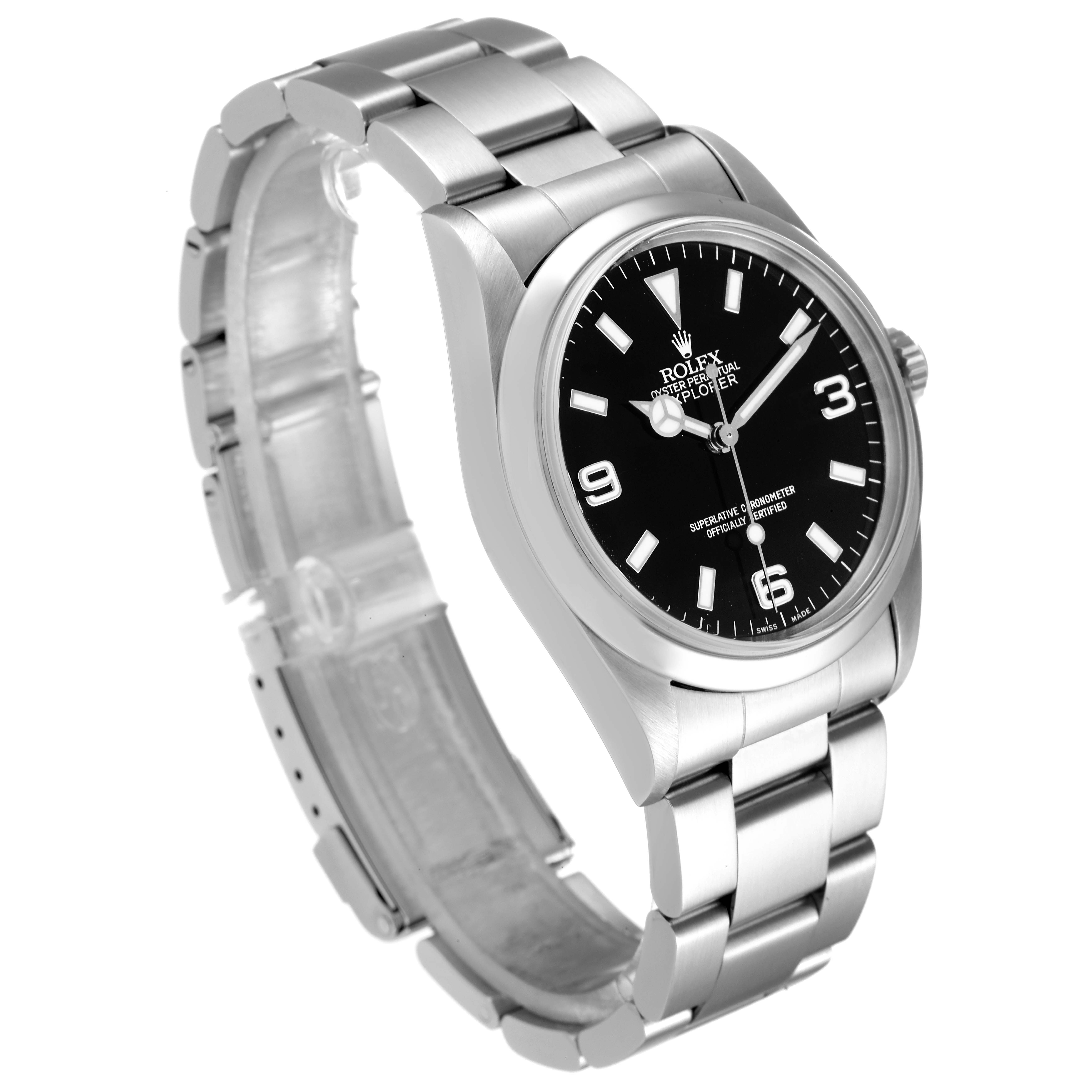 Rolex Explorer I Black Dial Stainless Steel Mens Watch 14270 ...