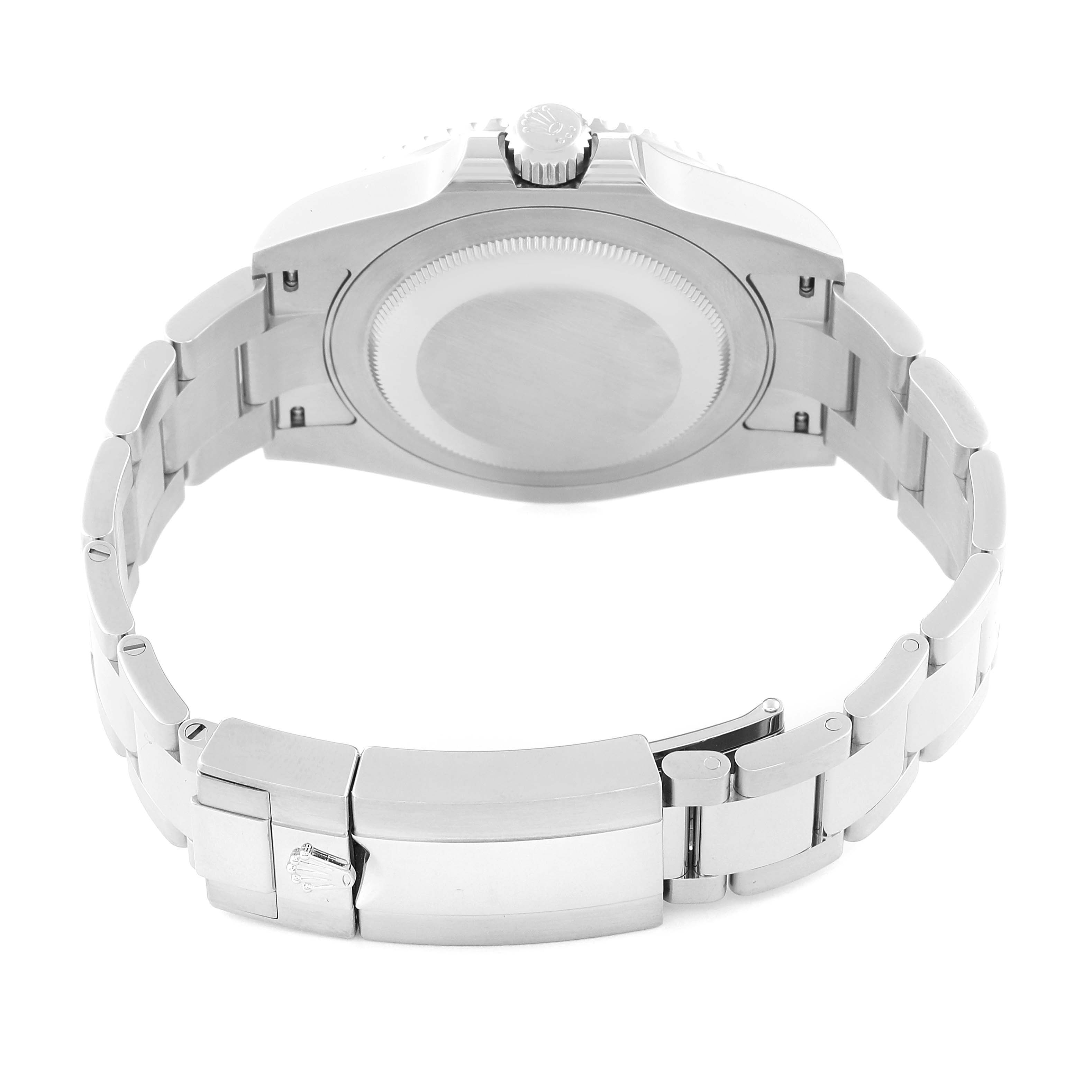 The image shows the back view of a Rolex GMT-Master 126710 Men's Stainless Steel Black Dial 126710 Men's Stainless Steel Black Dial watch, highlighting the bracelet, clasp, and case back.