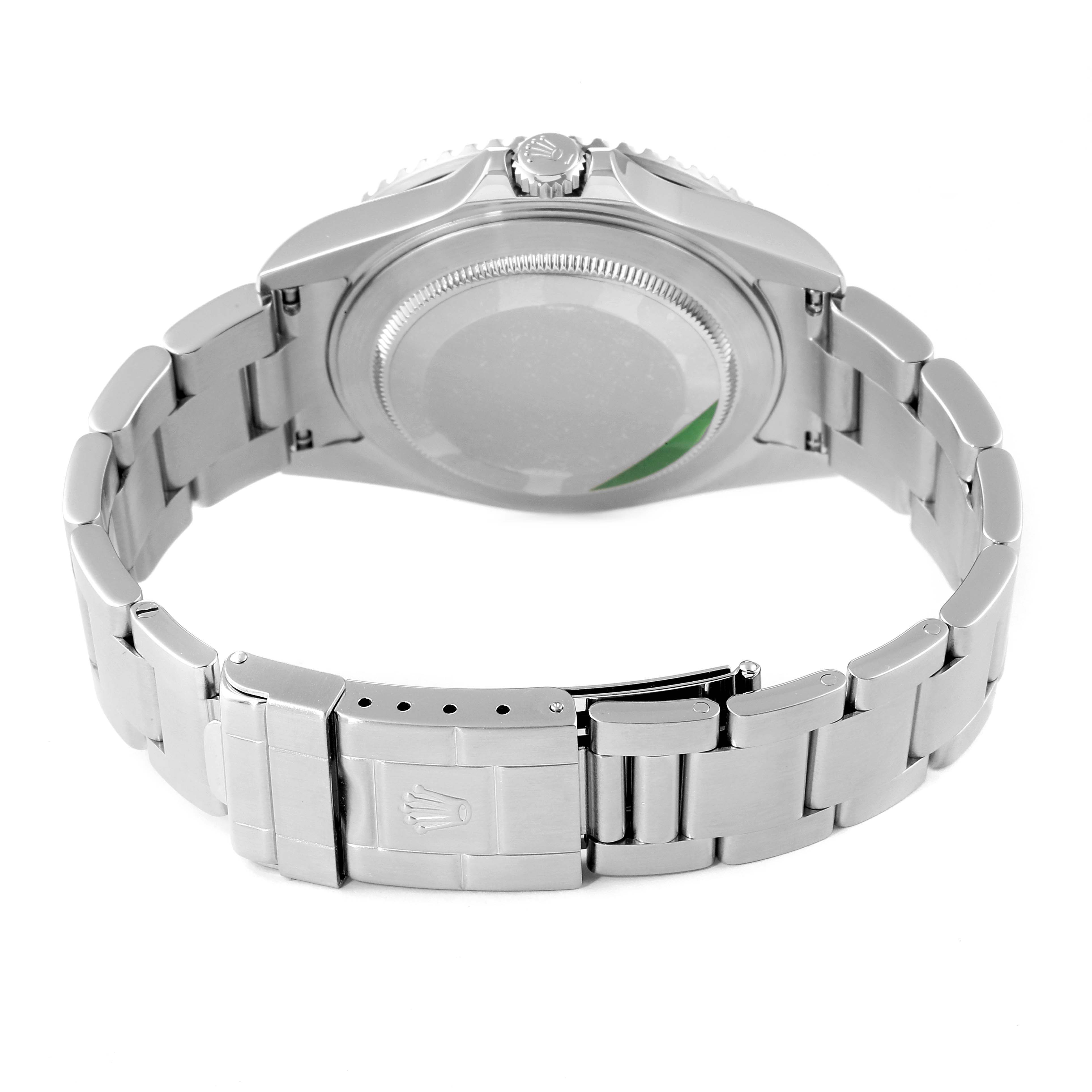 This image shows the back case and bracelet clasp of a Rolex GMT-Master 16710 Men
s Stainless Steel Black Dial 16710 Men
s Stainless Steel Black Dial watch.