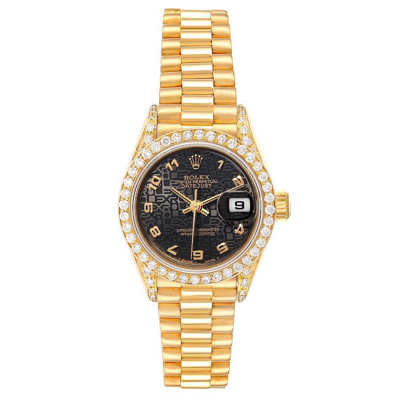 Rolex Oyster Perpetual Datejust Gold with Black Dialbeautiful