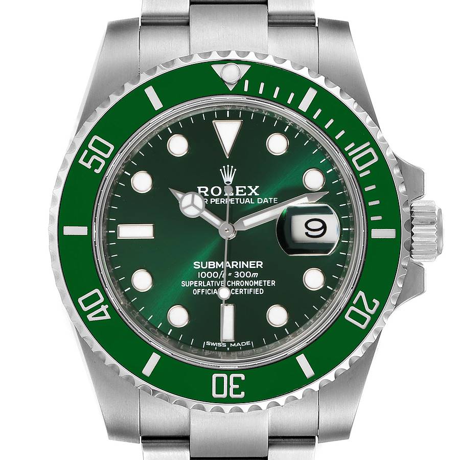 Unworn Rolex Submariner Ceramic 116610V Green Dial