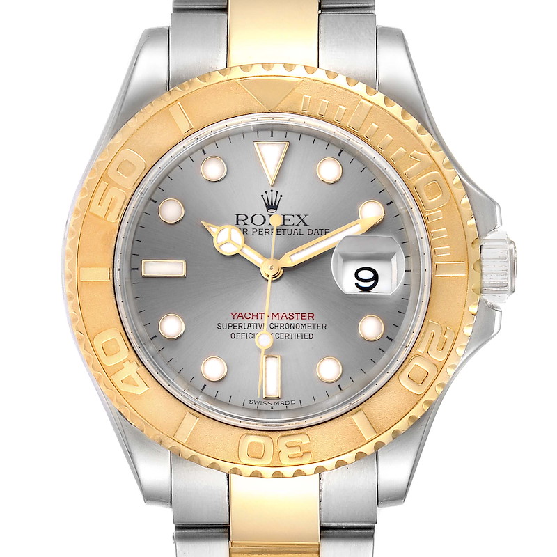 Rolex Yachtmaster Steel Yellow Gold Slate Dial Mens Watch 16623 Box Papers SwissWatchExpo
