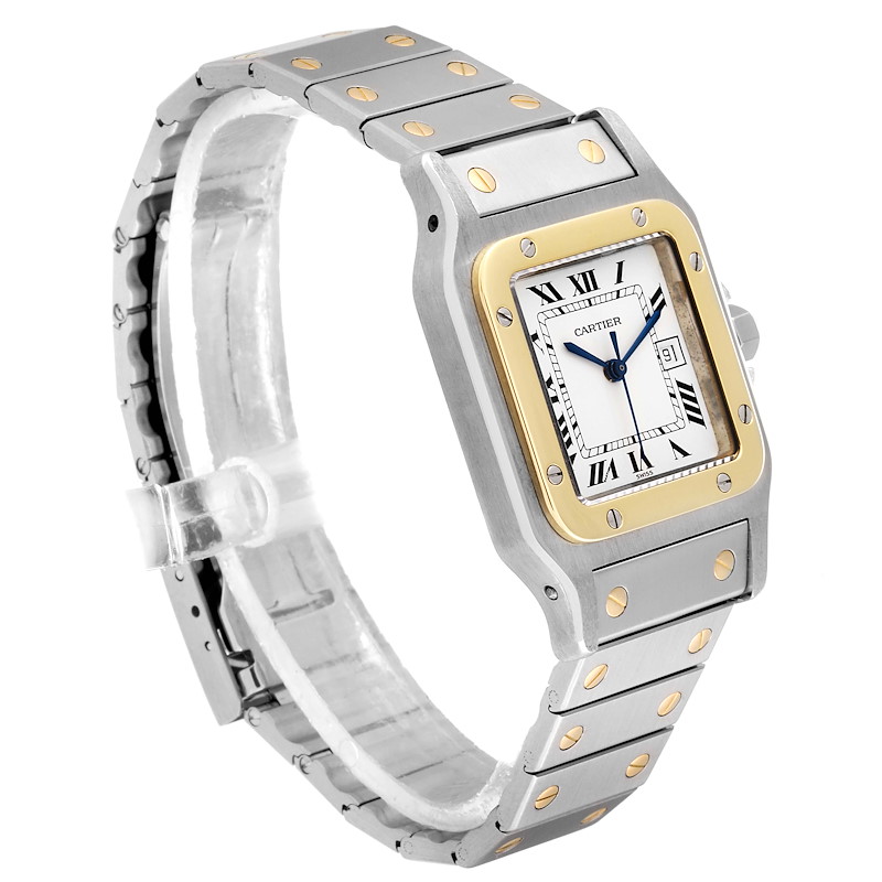 Cartier Santos Galbee 29mm Steel Yellow Gold Mens Watch 2380