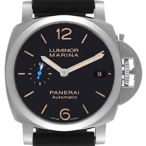 Photo of Panerai Luminor Marina 1950 42mm Black Dial Steel Mens Watch PAM01392