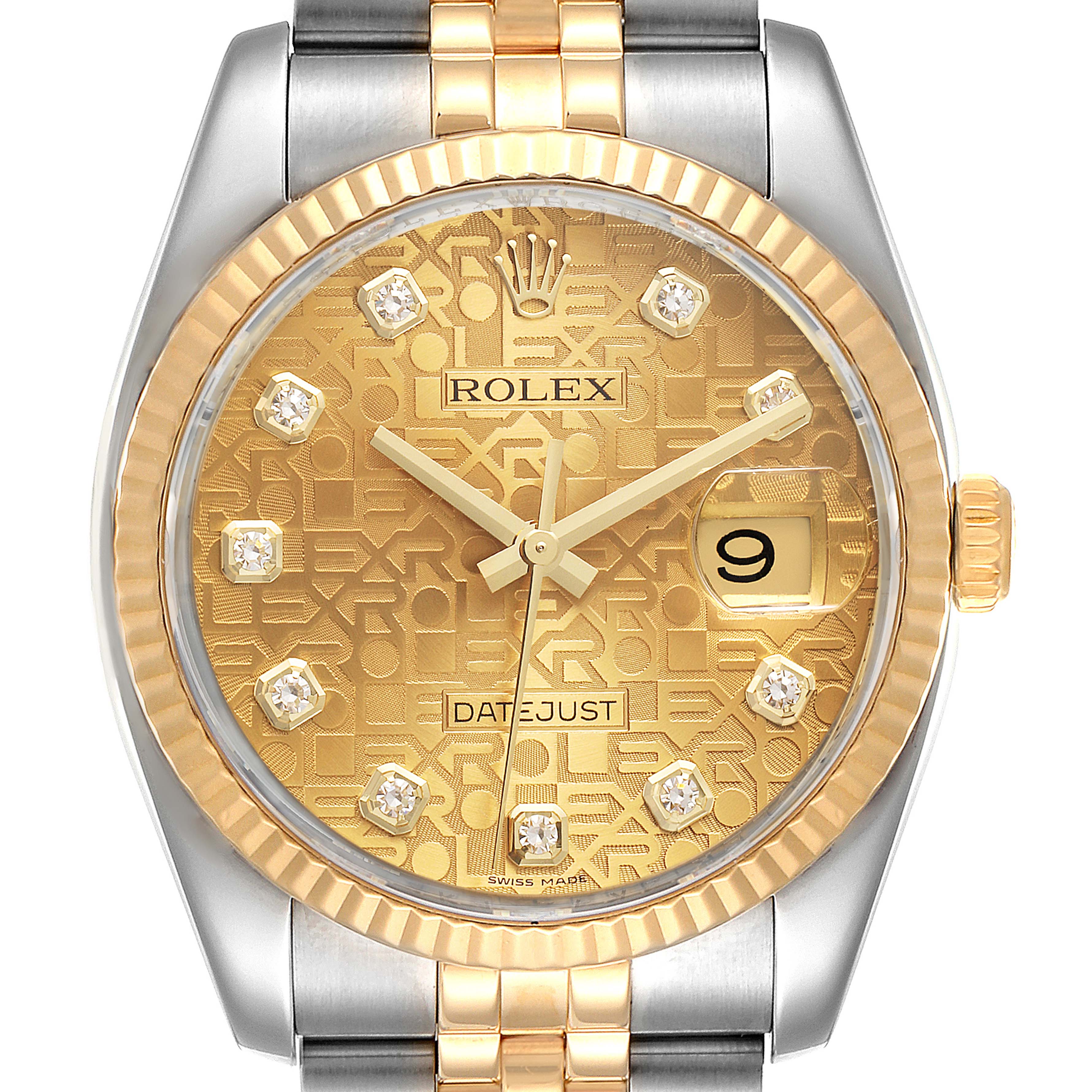 datejust 36 gold and steel