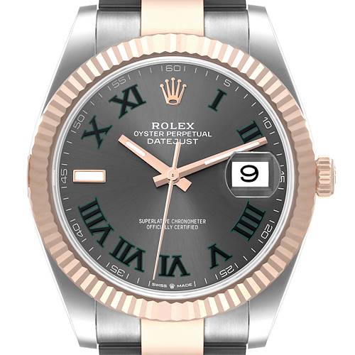 Photo of Rolex Datejust 41 Steel Everose Gold Wimbledon Dial Watch 126331 Unworn