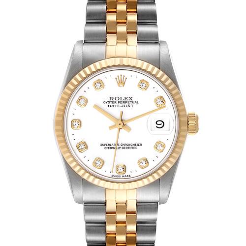 Photo of Rolex Datejust Midsize Steel Yellow Gold Diamond Ladies Watch 68273