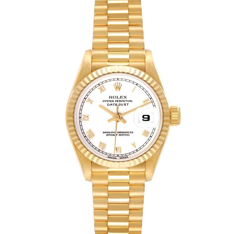 Rolex Datejust President Yellow Gold Ladies Watch 69178 Box Papers SwissWatchExpo