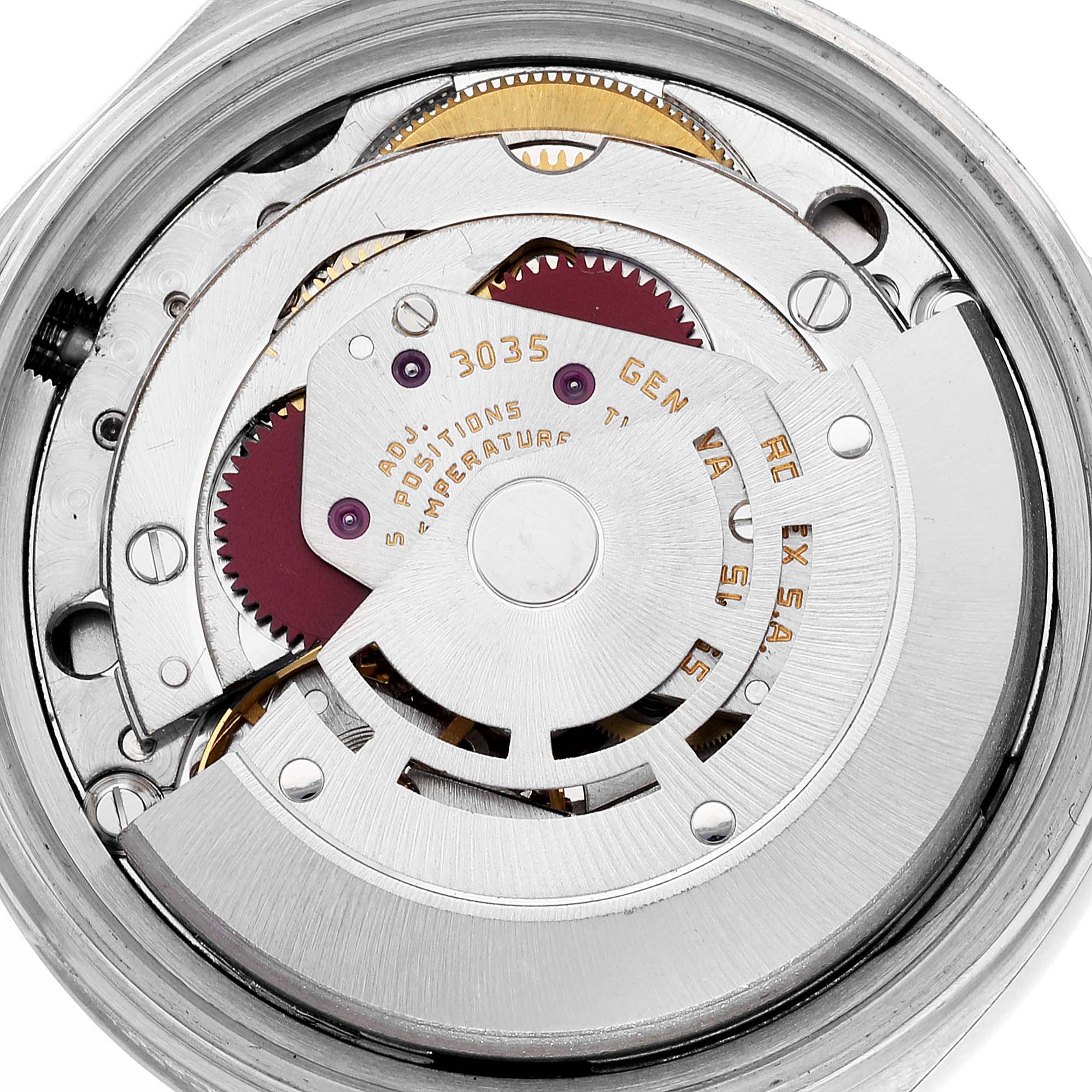 This image shows the internal mechanical parts of the Rolex Vintage Collection 16030 Men's Stainless Steel Silver Dial 16030 Men's Stainless Steel Silver Dial model, viewed from the back.