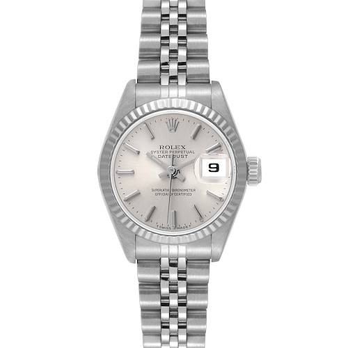 Photo of Rolex Datejust Steel White Gold Silver Dial Ladies Watch 69174 Box Papers