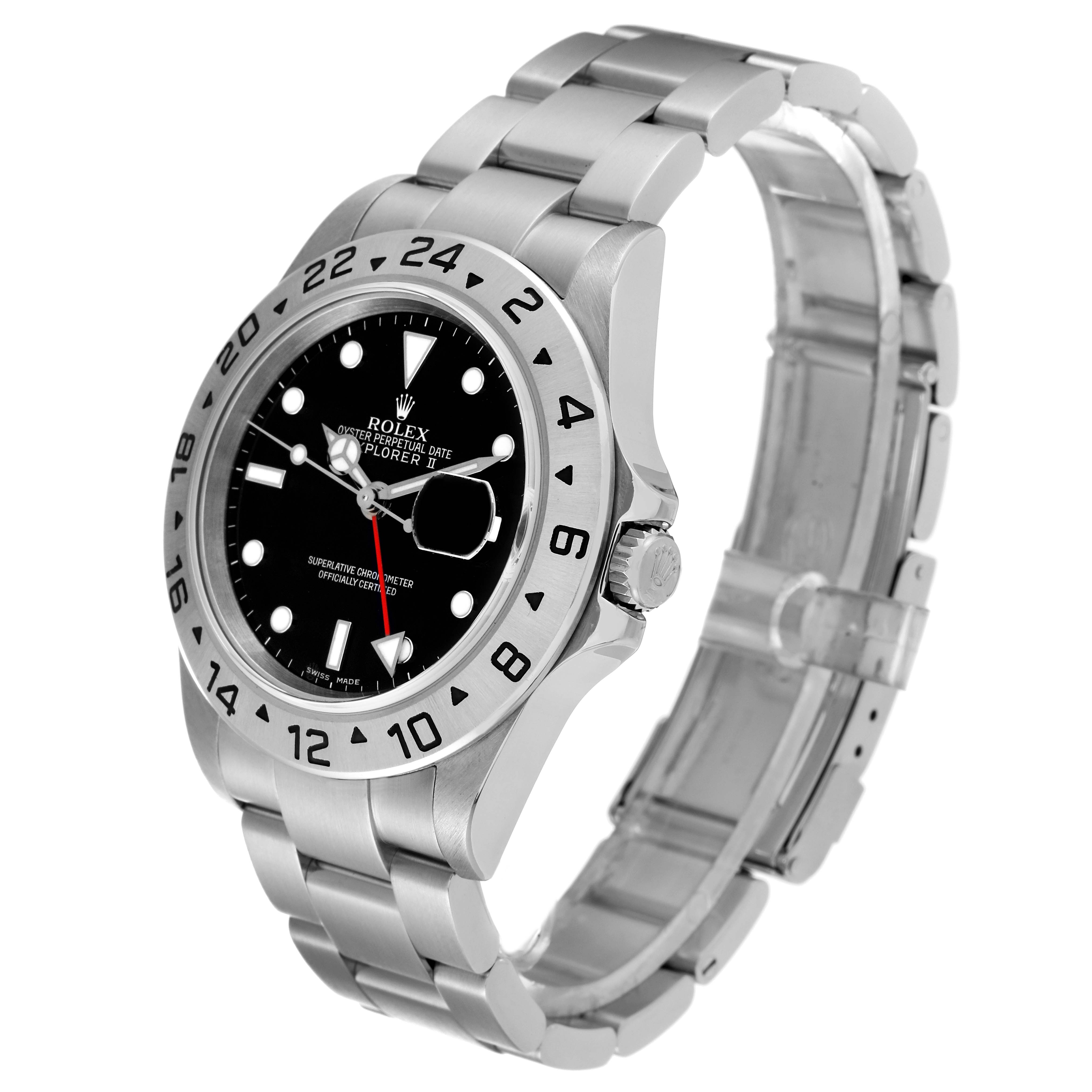 This image shows a Rolex Explorer 16570 Men
s Stainless Steel Black Dial 16570 Men
s Stainless Steel Black Dial watch at a three-quarter angle, highlighting the dial, bezel, and bracelet.