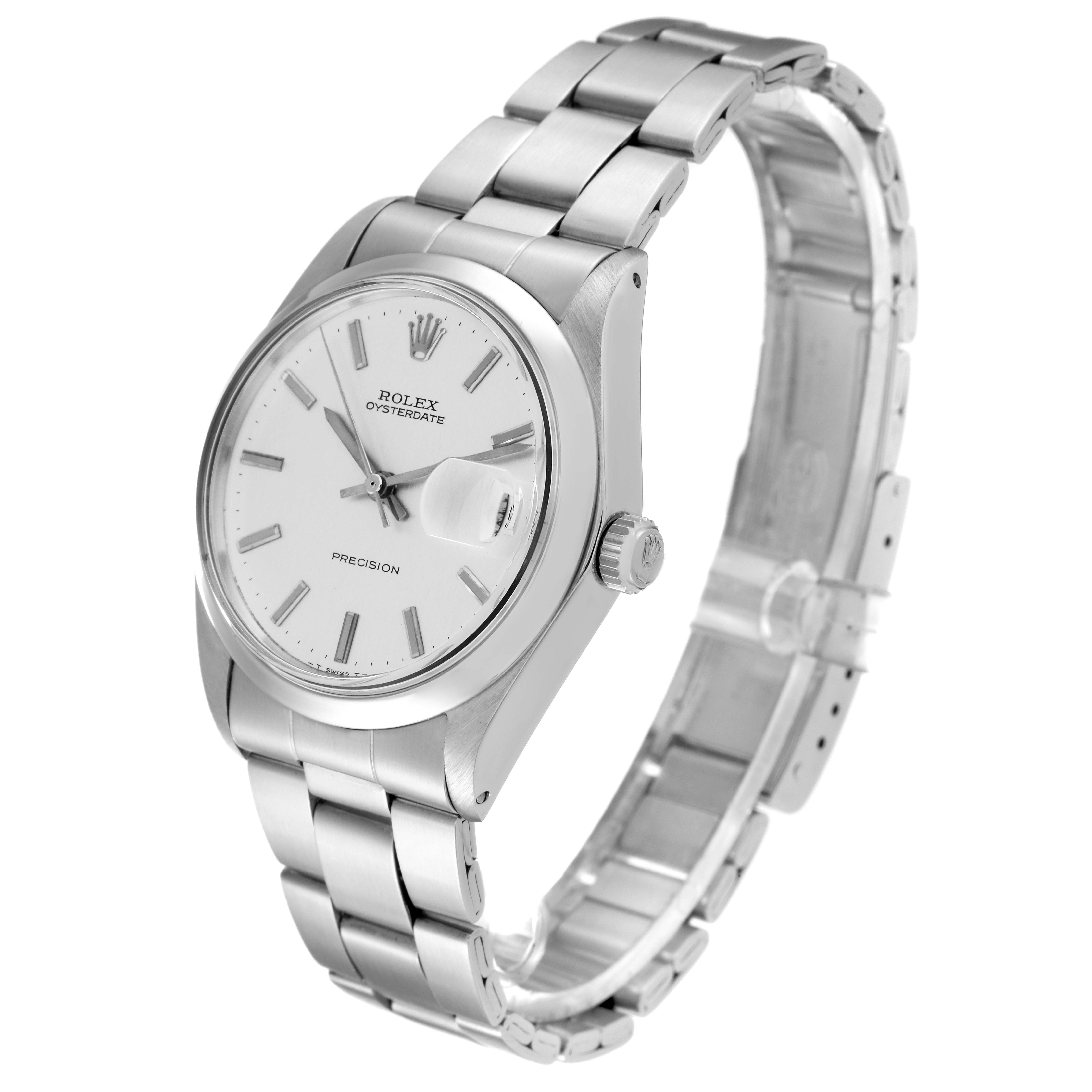 The Rolex Vintage Collection 6694 Men's Stainless Steel Silver Dial 6694 Men's Stainless Steel Silver Dial watch is shown at a three-quarter angle, displaying its face, crown, and bracelet.
