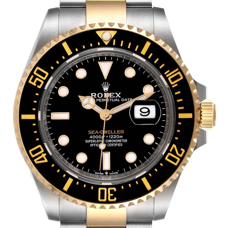 Rolex Seadweller Black Dial Steel Yellow Gold Mens Watch 126603 Box Card SwissWatchExpo