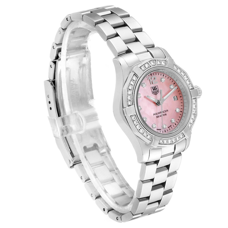 TAG Heuer Aquaracer Mother of Pearl Diamond Ladies Watch WAF141B