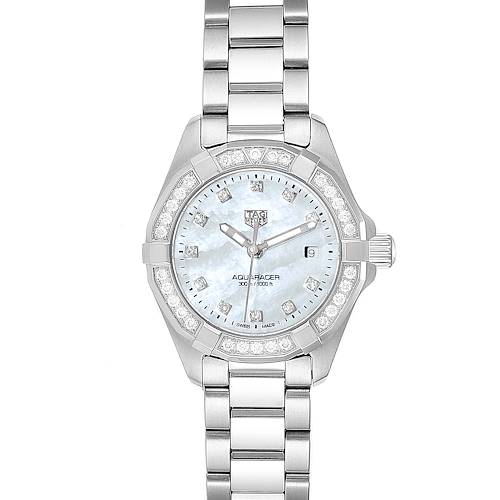 Photo of TAG Heuer Aquaracer Mother of Pearl Diamond Ladies Watch WBD1415