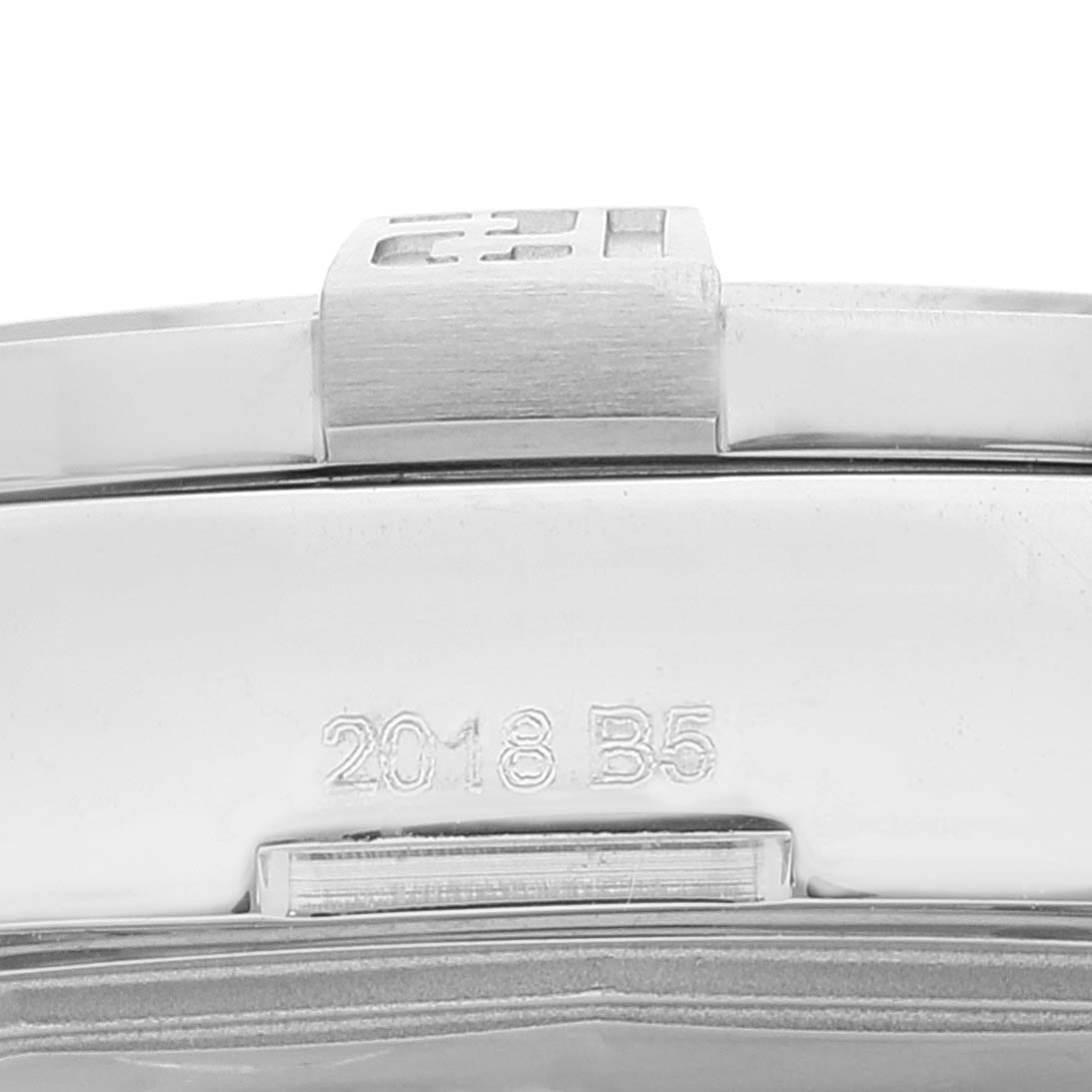 This image shows a close-up of the clasp and engraved part of the Breitling Avenger A3239011-C872-170A Men
s Stainless Steel Mother of Pearl Dial A3239011-C872-170A Men
s Stainless Steel Mother of Pearl Dial watch.