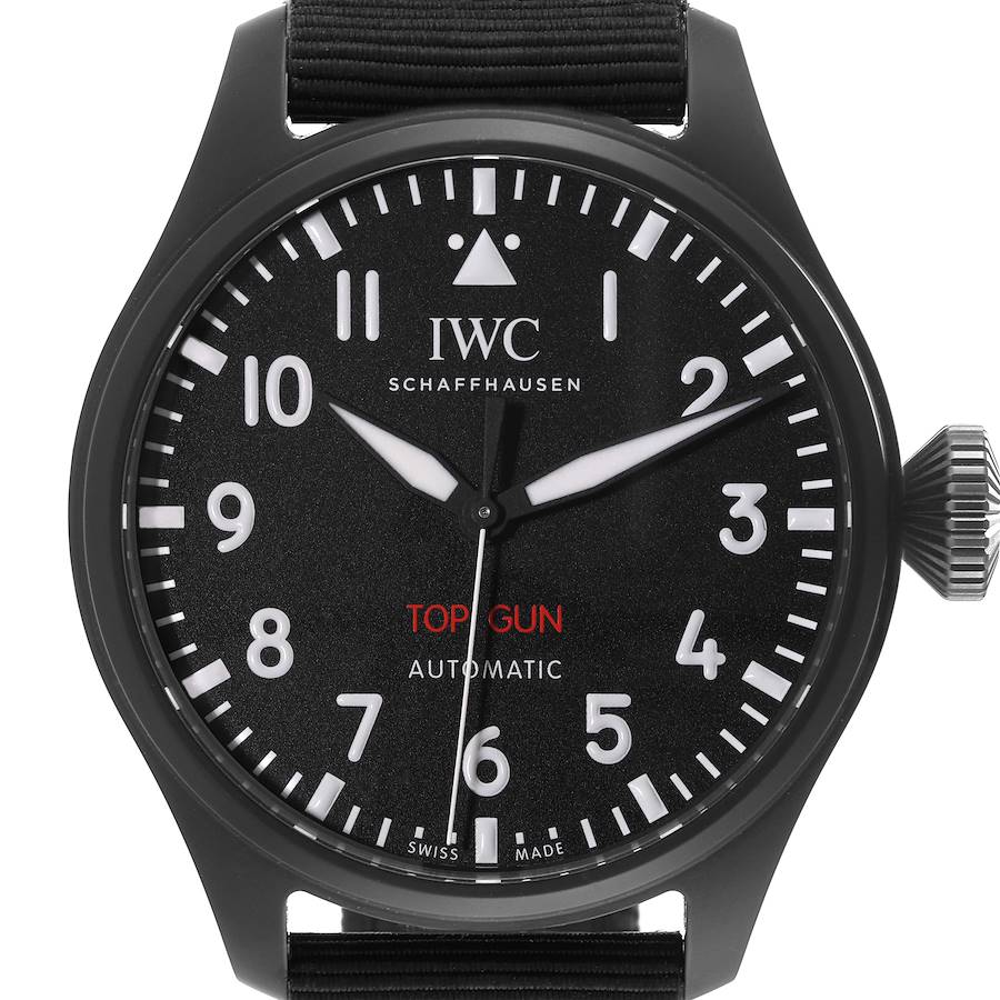 IWC Big Pilot 43mm Top Gun Black Dial Automatic Mens Watch IW329801 Unworn SwissWatchExpo