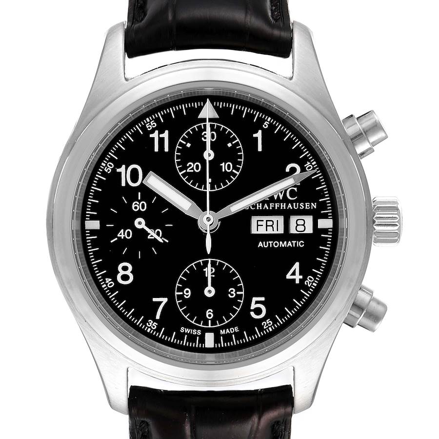 IWC Pilot Flieger Chronograph Day Date Automatic Mens Watch IW370603 SwissWatchExpo