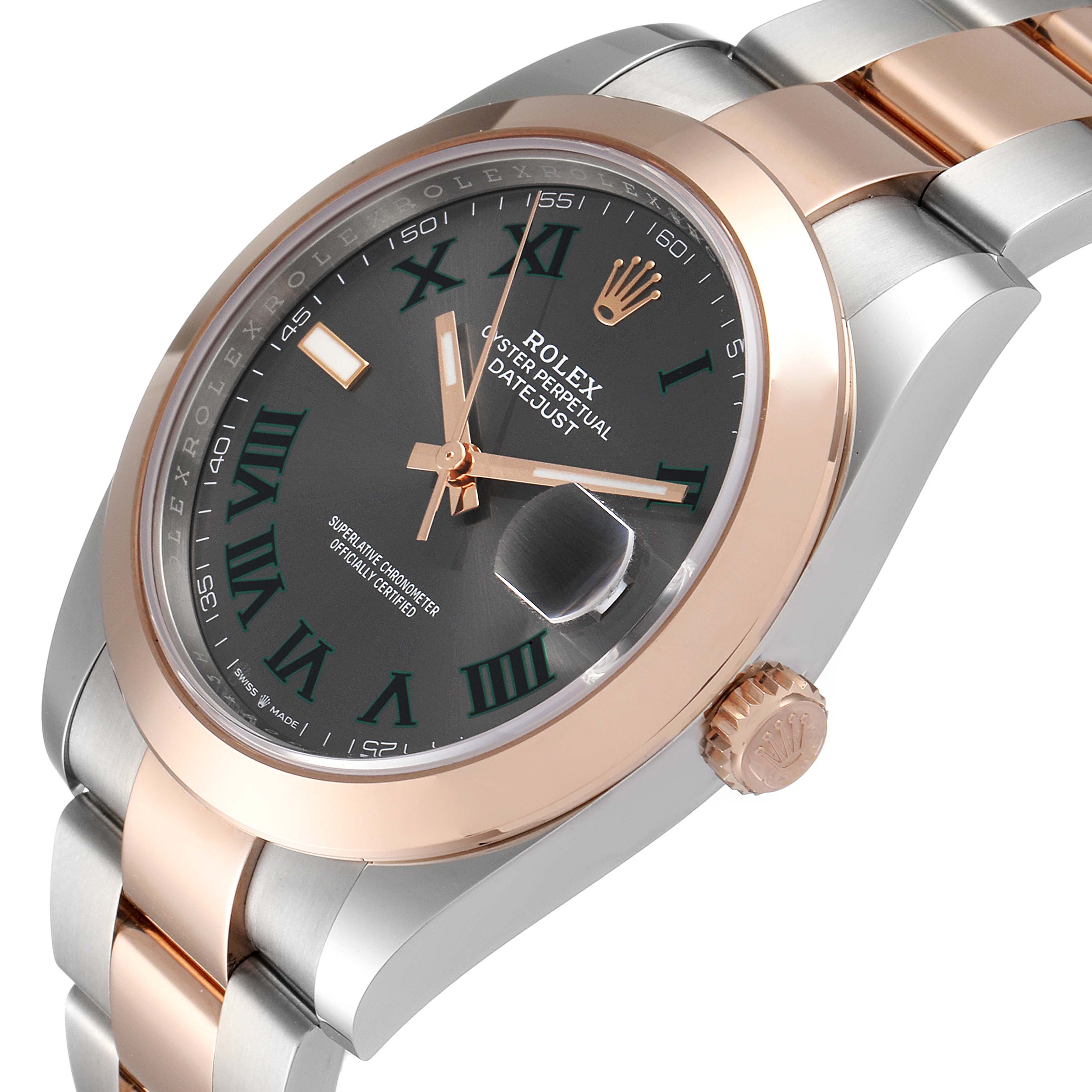 rolex datejust 41 rose gold wimbledon