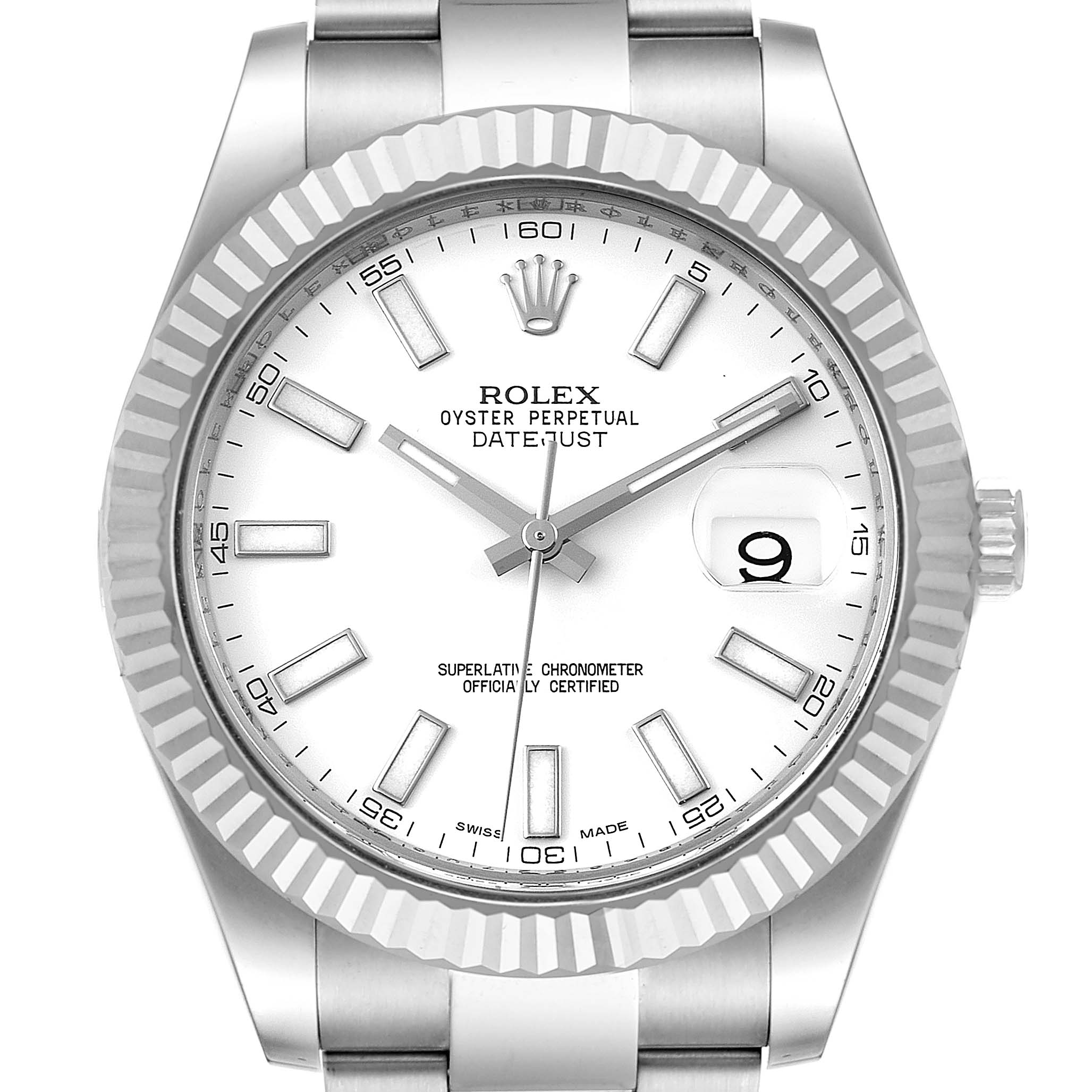 rolex datejust 18k white gold
