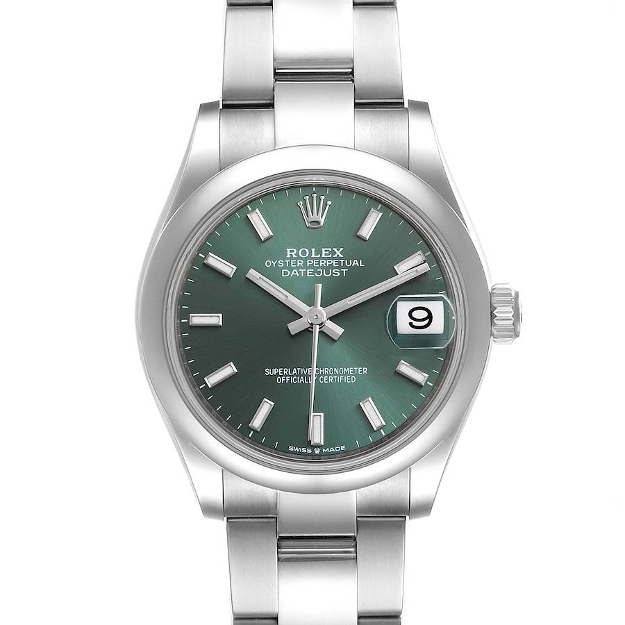 Rolex Datejust Midsize Mint Green Dial Steel Ladies Watch 278240 Unworn SwissWatchExpo