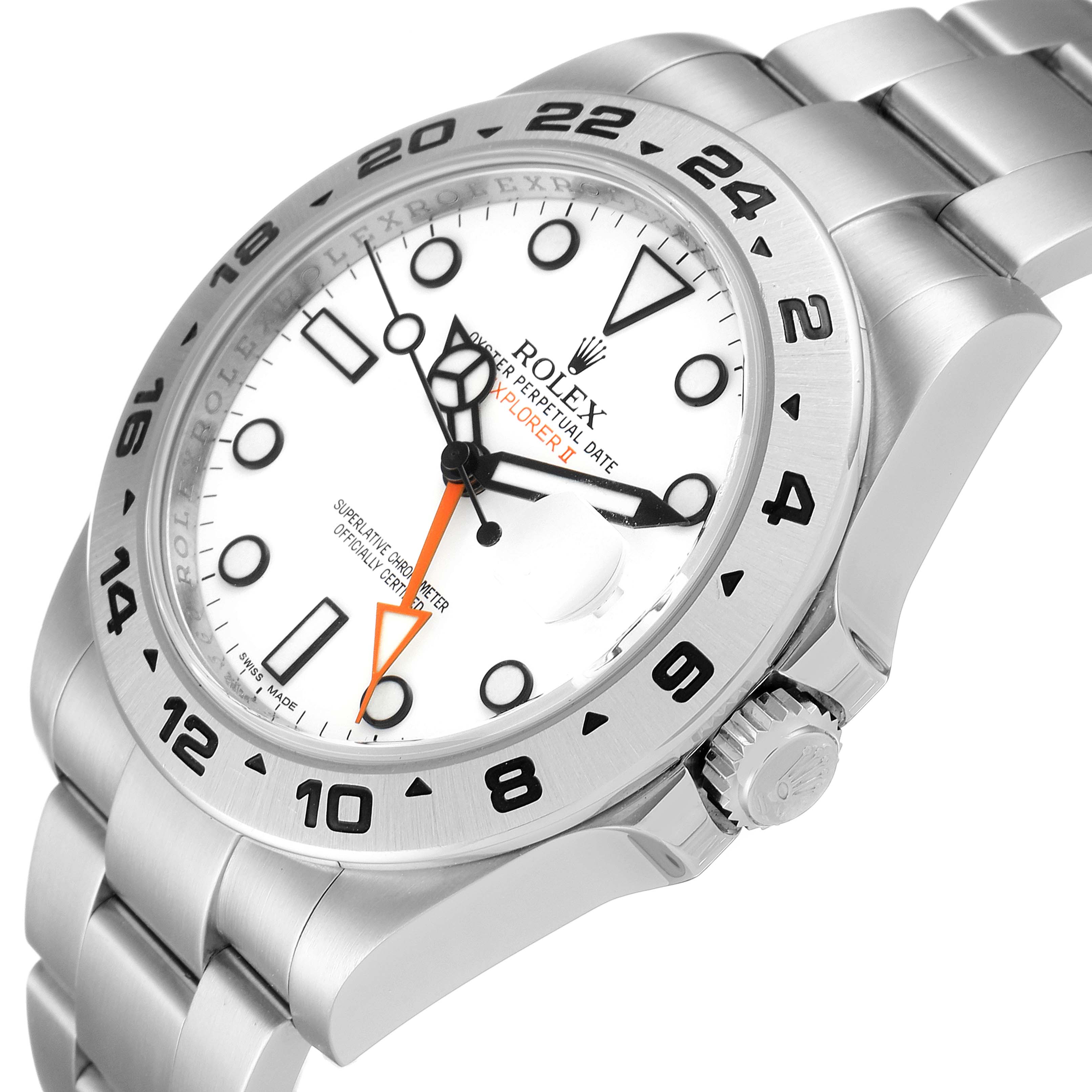 The image shows a Rolex Explorer 216570 Men's Stainless Steel White Dial 216570 Men's Stainless Steel White Dial watch at an angled side view, displaying its face, bezel, and part of the bracelet.