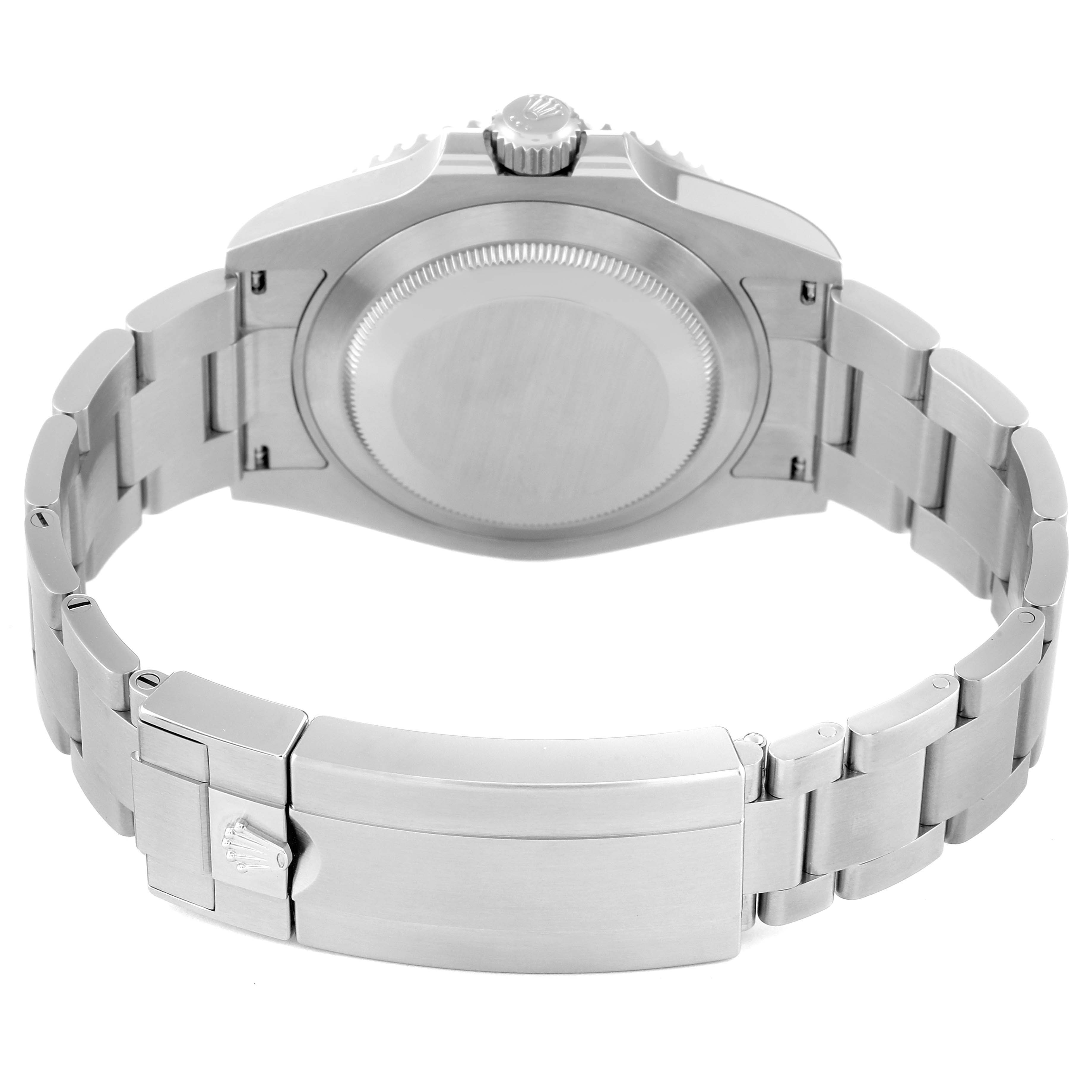 The image shows the back view and clasp of a Rolex Submariner 126610 Men
s Stainless Steel Black Dial 126610 Men
s Stainless Steel Black Dial watch.