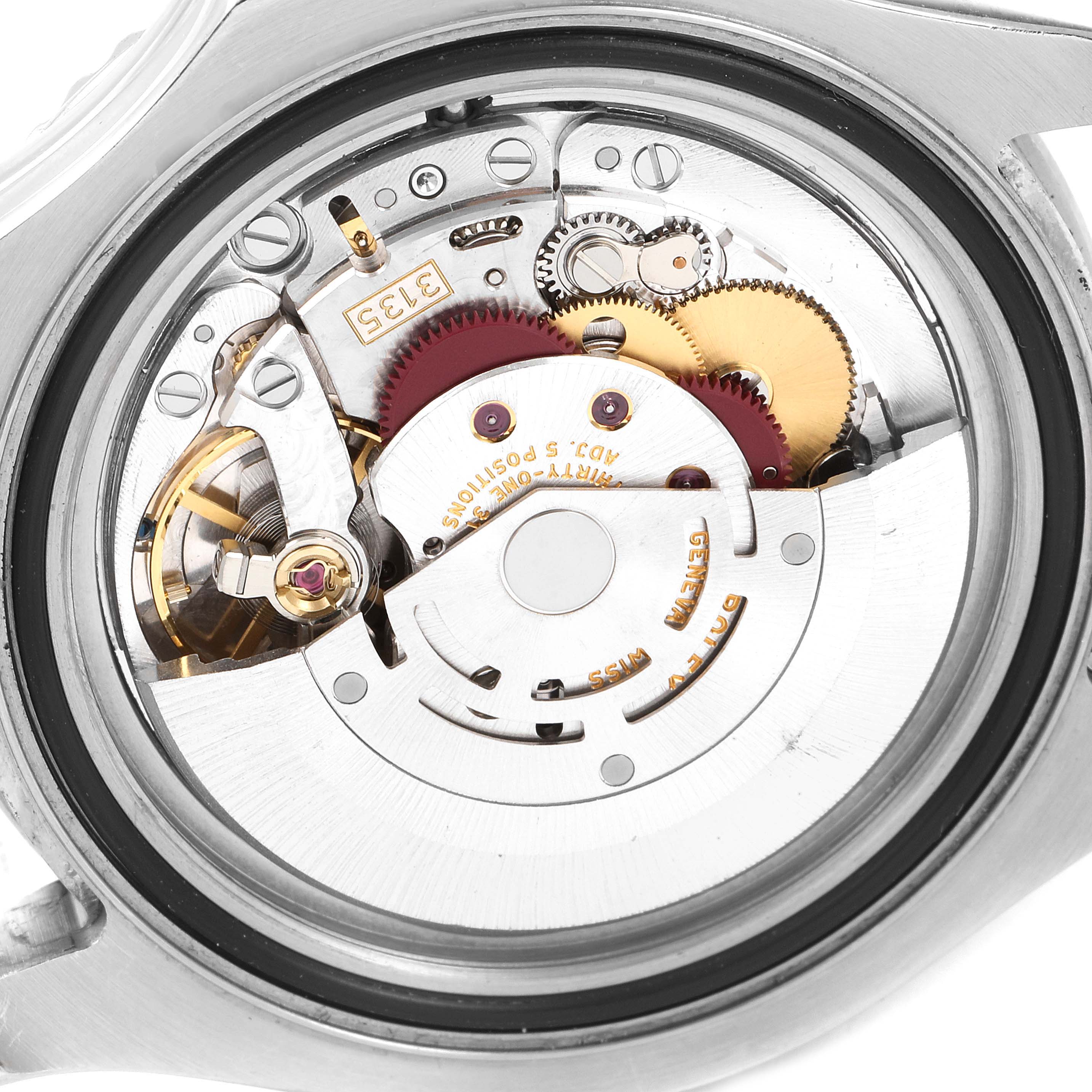 This image shows the back view of the Rolex Yacht-Master 16622 Men
s Stainless Steel Silver Dial 16622 Men
s Stainless Steel Silver Dial, revealing its internal mechanical movement.