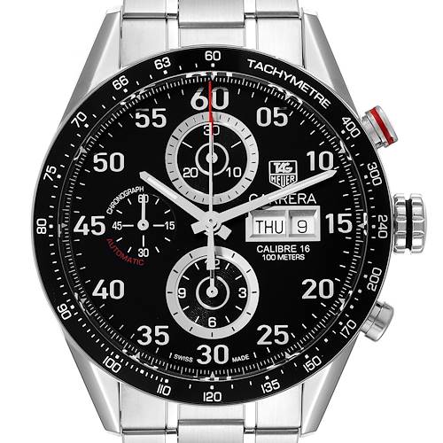 Photo of Tag Heuer Carrera Day Date Chronograph Steel Mens Watch CV2A10